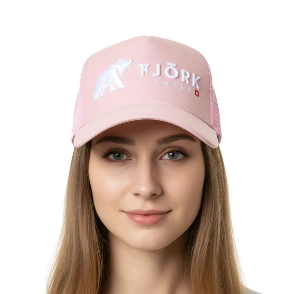 Baseballová kšiltovka, barva Pink Montana, Fjork Merino