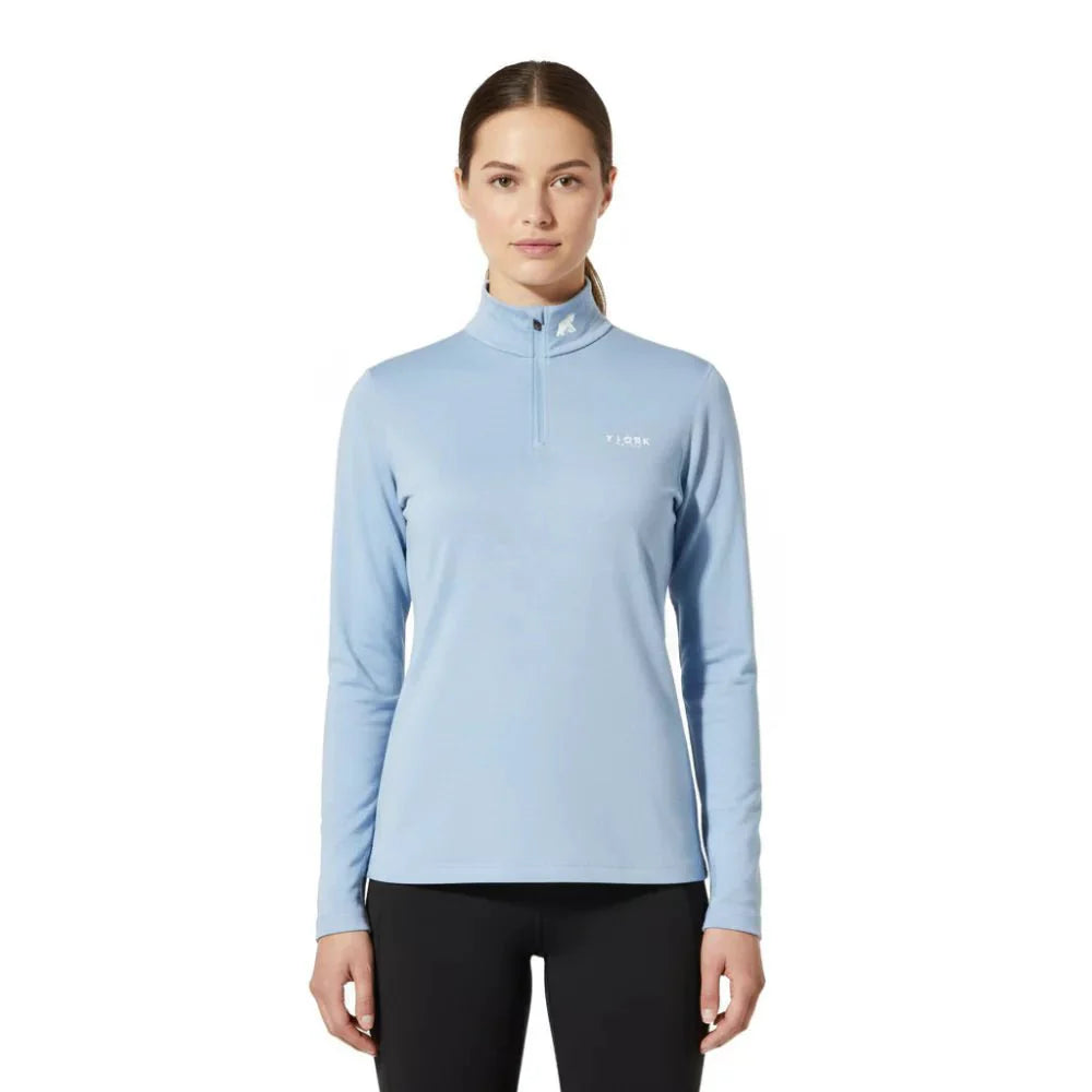 Bjork Zip 210 dámské, barva Blue Aletsch, vlna merino, Fjork Merino