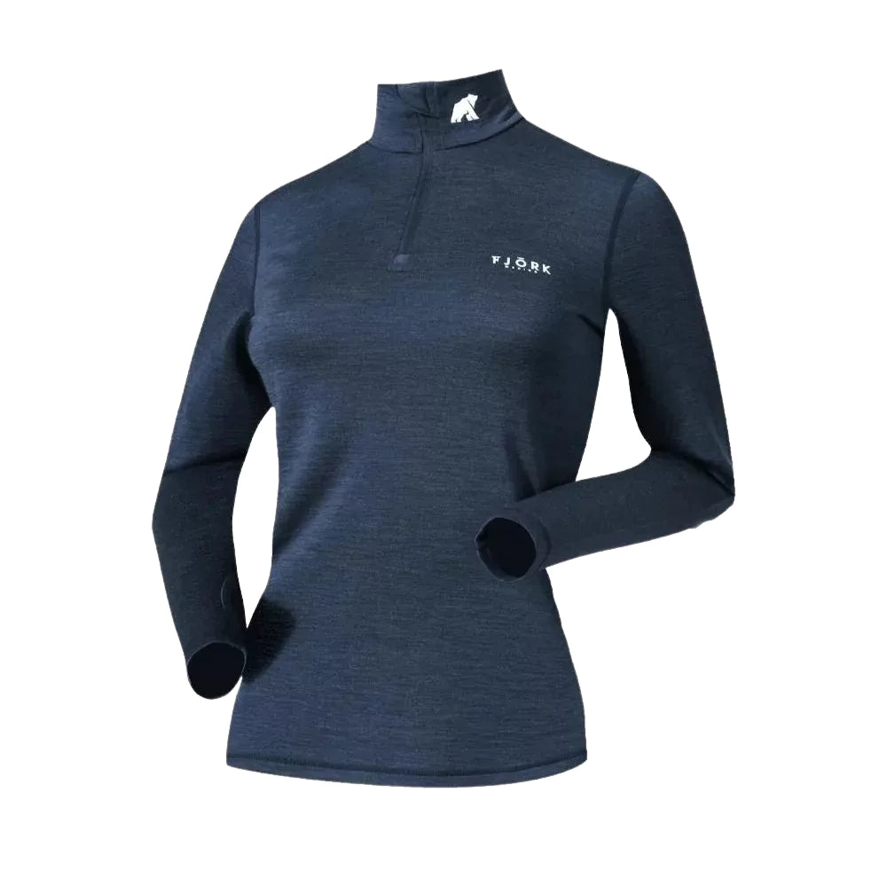 Bjork Zip 210 dámské, barva Blue St Moritz, vlna merino, Fjork Merino
