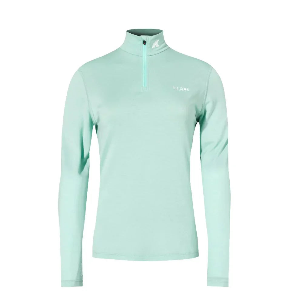 Bjork Zip 210 dámské, barva Green Engelberg, vlna merino, Fjork Merino