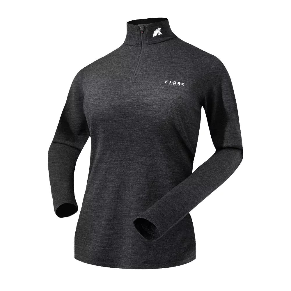 Bjork Zip 210 dámské, barva Grey Zinal, vlna merino, Fjork Merino