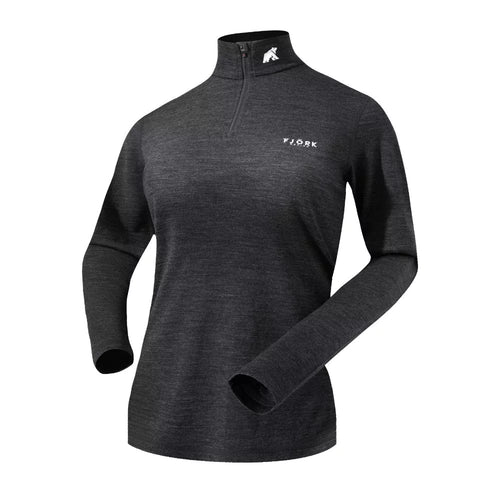 Bjork Zip 210 dámské, barva Grey Zinal, vlna merino, Fjork Merino