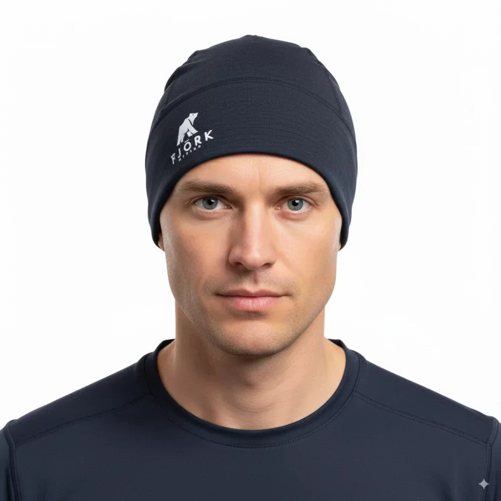 Čepice Pollux, barva Blue St Moritz, vlna merino, Fjork Merino
