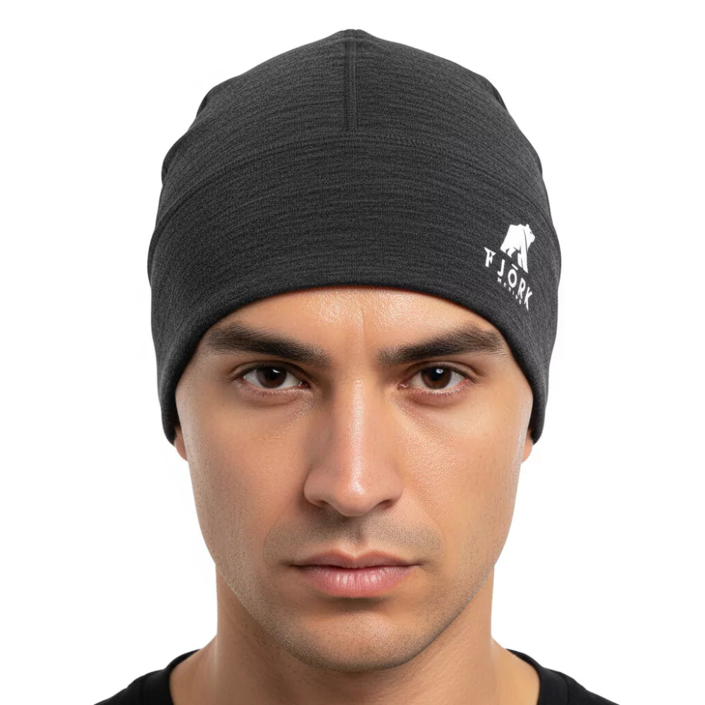 Čepice Pollux, barva Grey Zinal, vlna merino, Fjork Merino