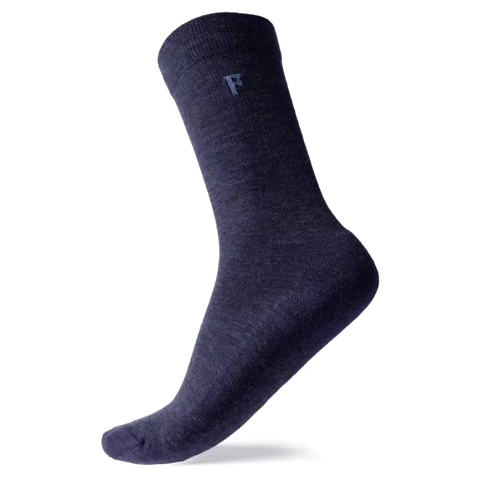 Ponožky City – balení 3 párů, barva Navy, vlna merino, Fjork Merino