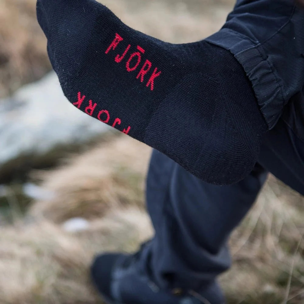 Ponožky Classic Cut – balení 3 párů, barva Black Laax, vlna merino, Fjork Merino