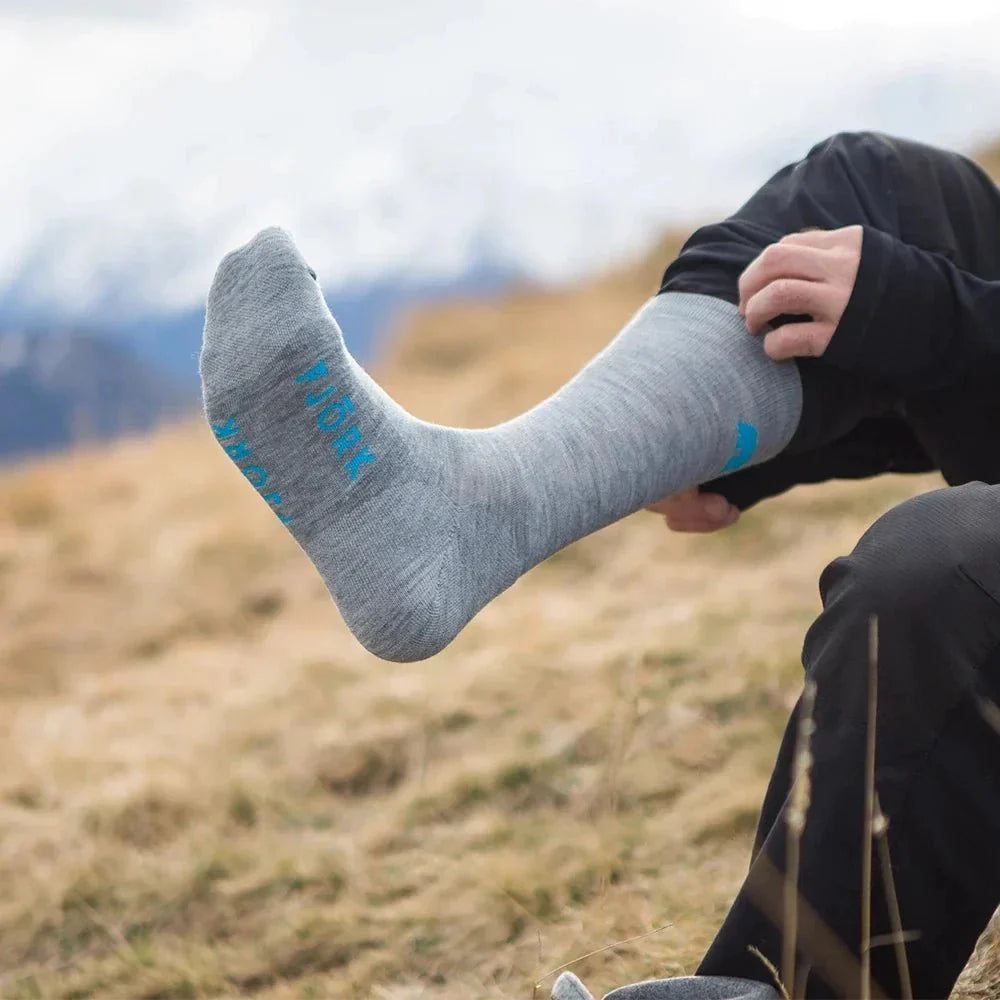 Ponožky Classic Cut – balení 3 párů, barva Grey Saas Fee, vlna merino, Fjork Merino
