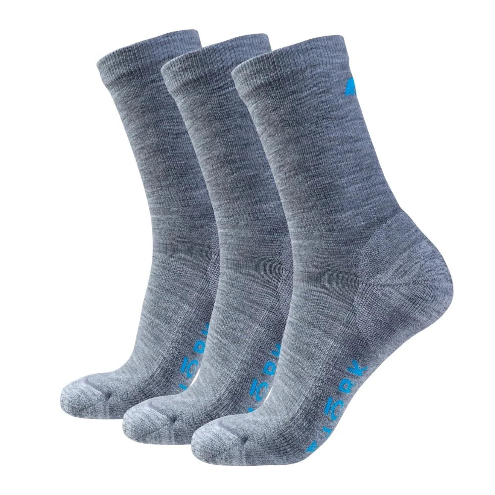 Ponožky Classic Cut – balení 3 párů, barva Grey Saas Fee, vlna merino, Fjork Merino