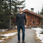 Finn 210 pánské, barva Grey Zinal, vlna merino, Fjork Merino