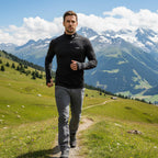 Finn Zip 210 pánské, barva Black Laax, vlna merino, Fjork Merino