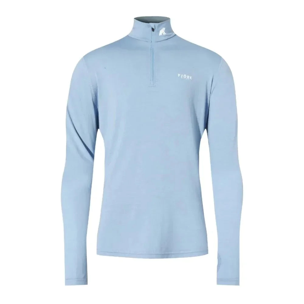 Finn Zip 210 pánské, barva Blue Aletsch, vlna merino, Fjork Merino