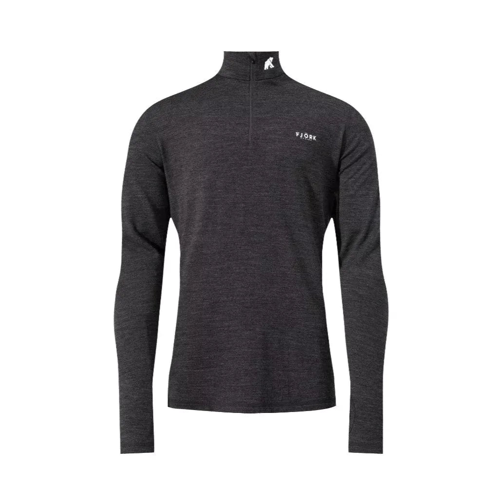 Finn Zip 210 pánské, barva Grey Zinal, vlna merino, Fjork Merino