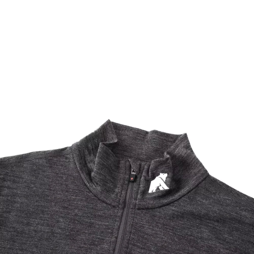 Finn Zip 210 pánské, barva Grey Zinal, vlna merino, Fjork Merino