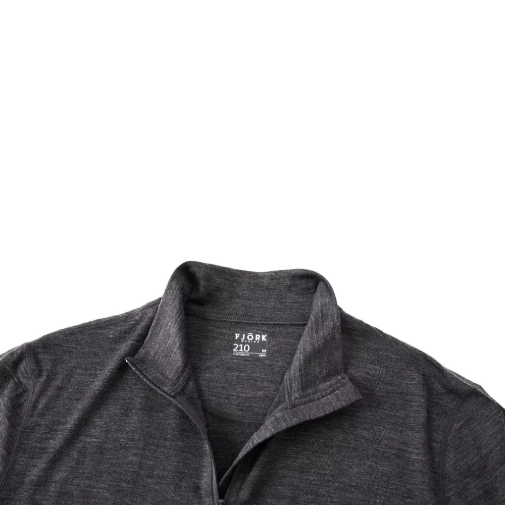 Finn Zip 210 pánské, barva Grey Zinal, vlna merino, Fjork Merino