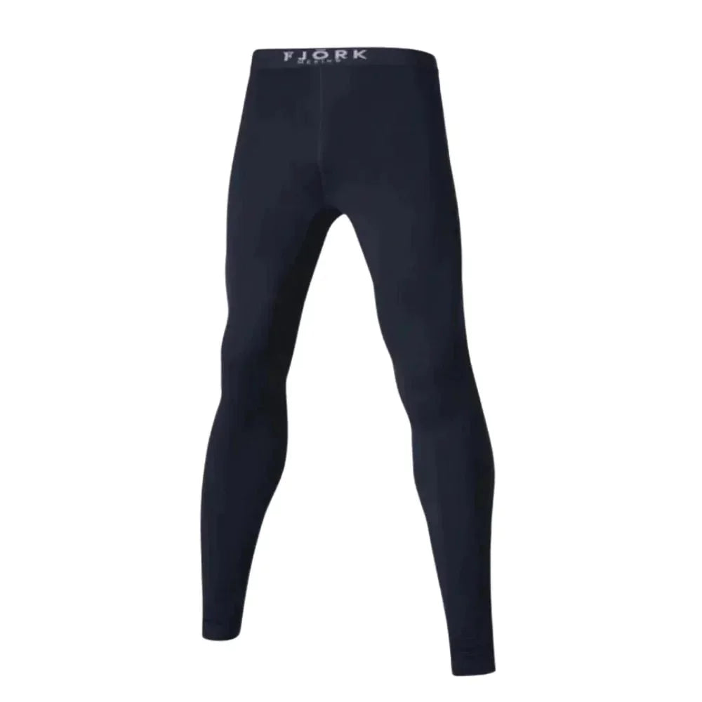 Legíny Finn 210 pánské, barva Black Laax, vlna merino, Fjork Merino