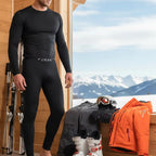 Legíny Finn 210 pánské, barva Black Laax, vlna merino, Fjork Merino