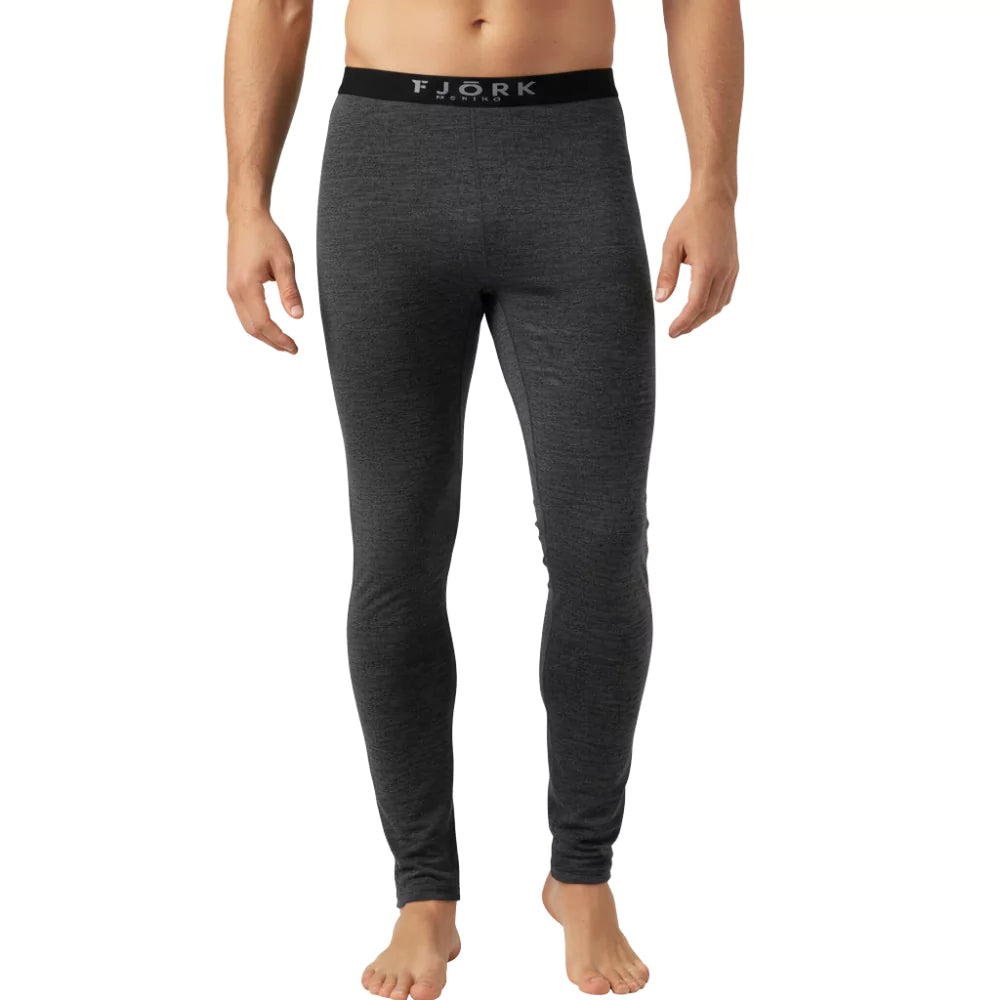 Legíny Finn 210 pánské, barva Grey Zinal, vlna merino, Fjork Merino