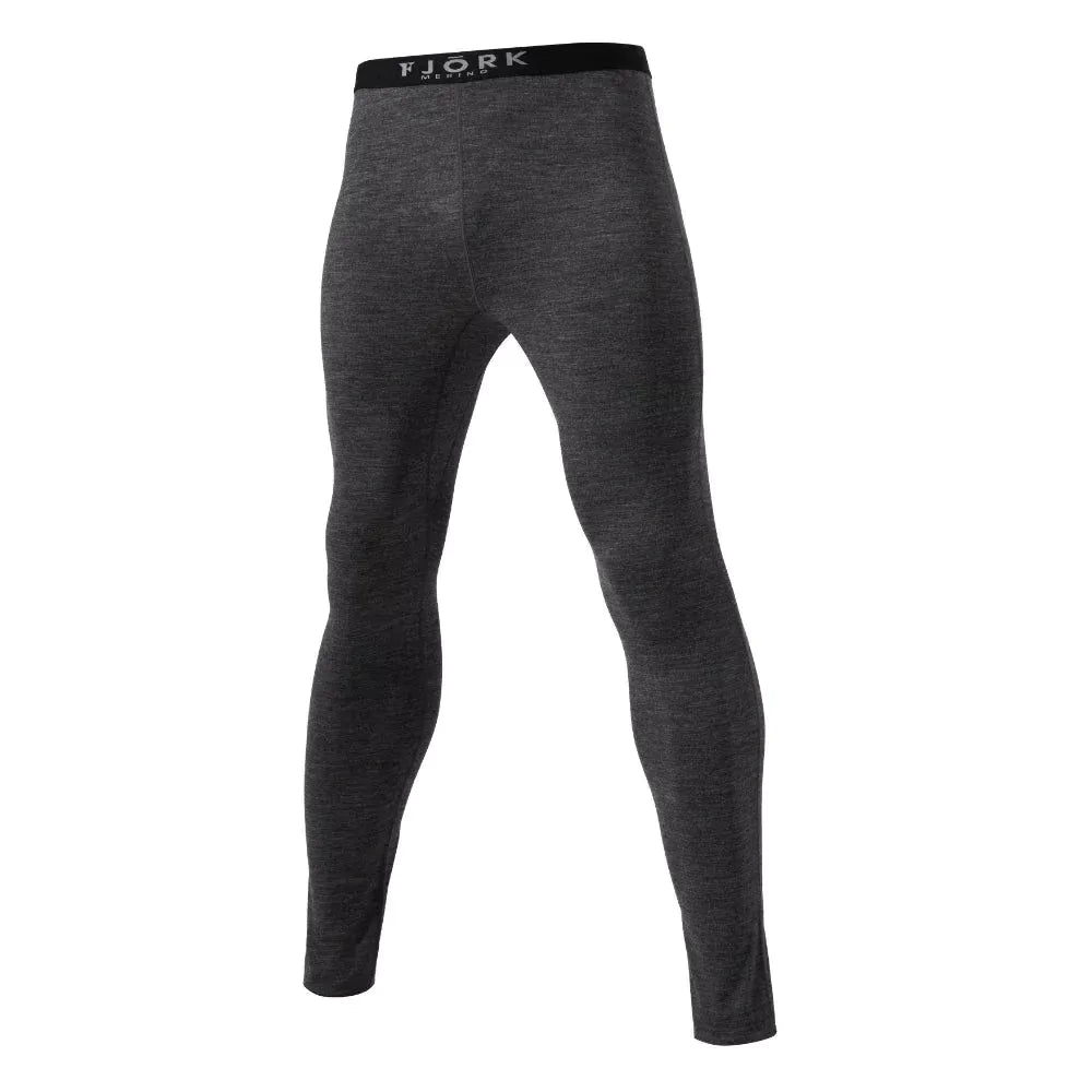 Legíny Finn 210 pánské, barva Grey Zinal, vlna merino, Fjork Merino