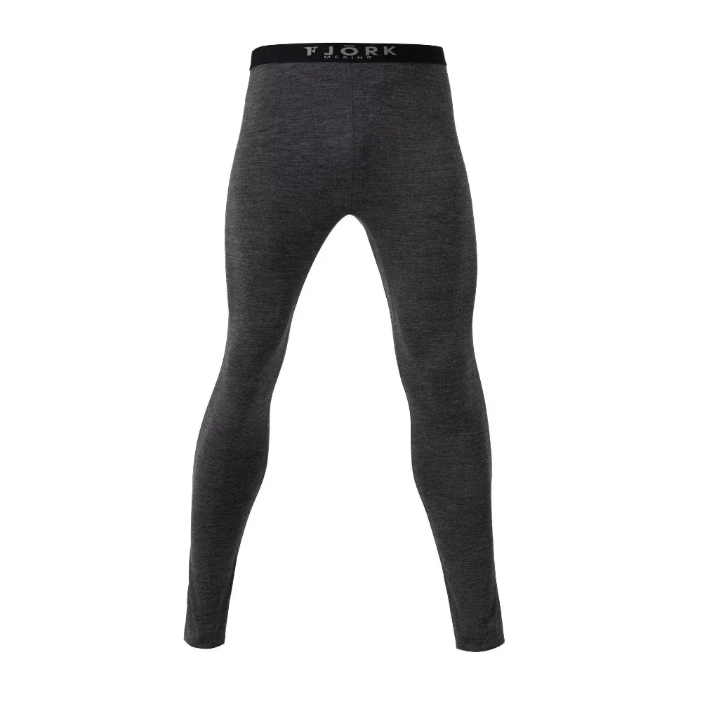 Legíny Finn 210 pánské, barva Grey Zinal, vlna merino, Fjork Merino