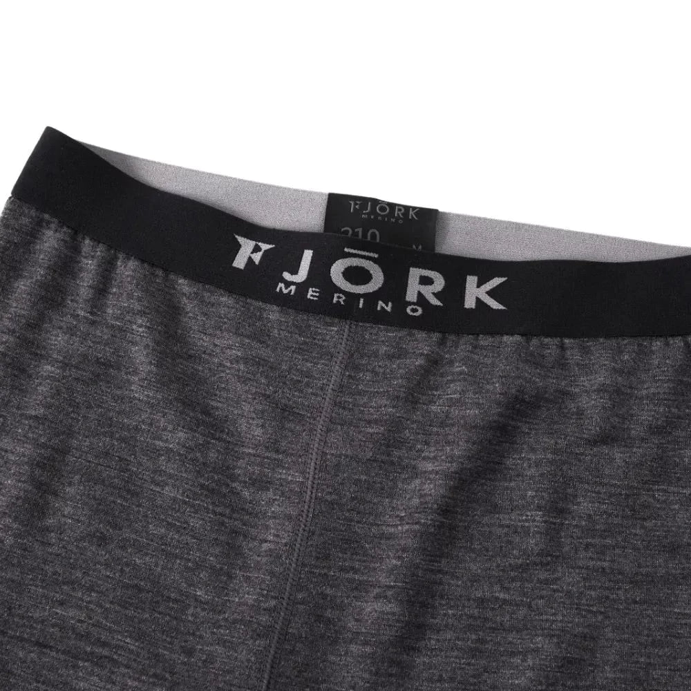 Legíny Finn 210 pánské, barva Grey Zinal, vlna merino, Fjork Merino