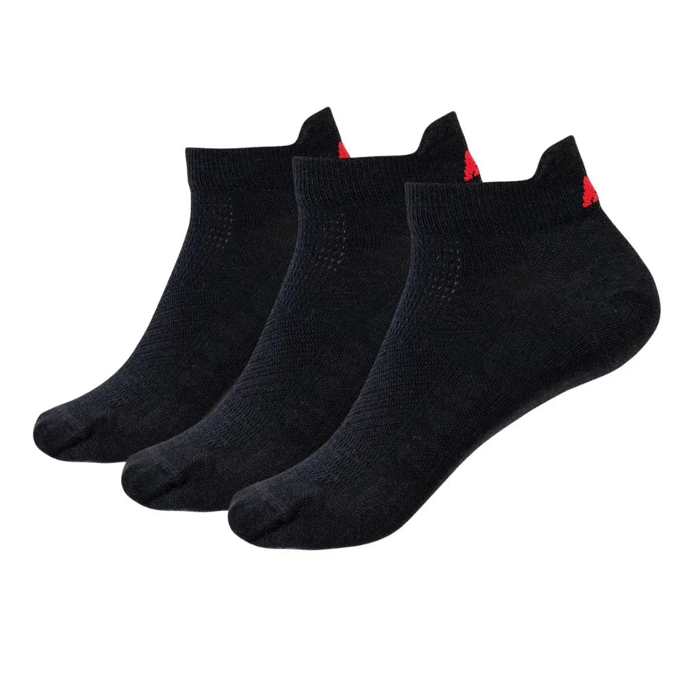 Ponožky Low Cut – balení 3 párů, barva Black Laax, vlna merino, Fjork Merino