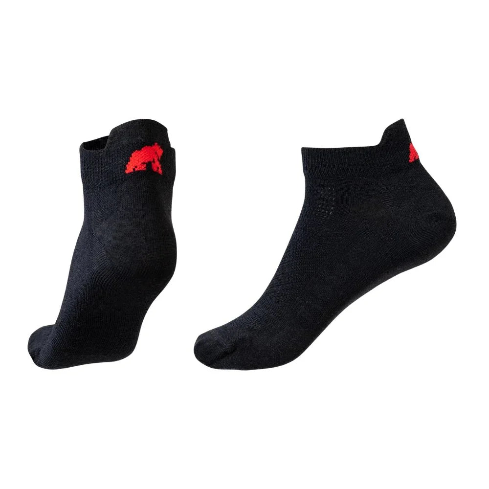 Ponožky Low Cut – balení 3 párů, barva Black Laax, vlna merino, Fjork Merino