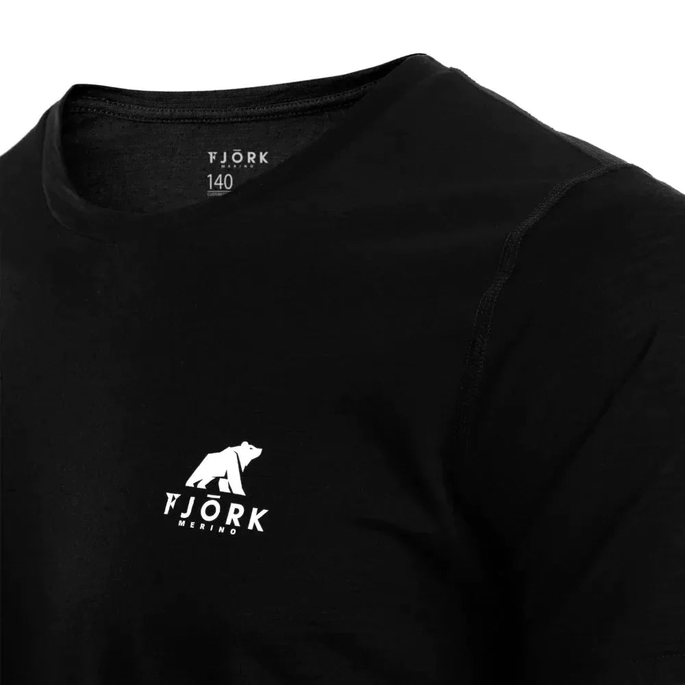 Finn MC 140 pánské, barva Black Laax, vlna merino, Fjork Merino