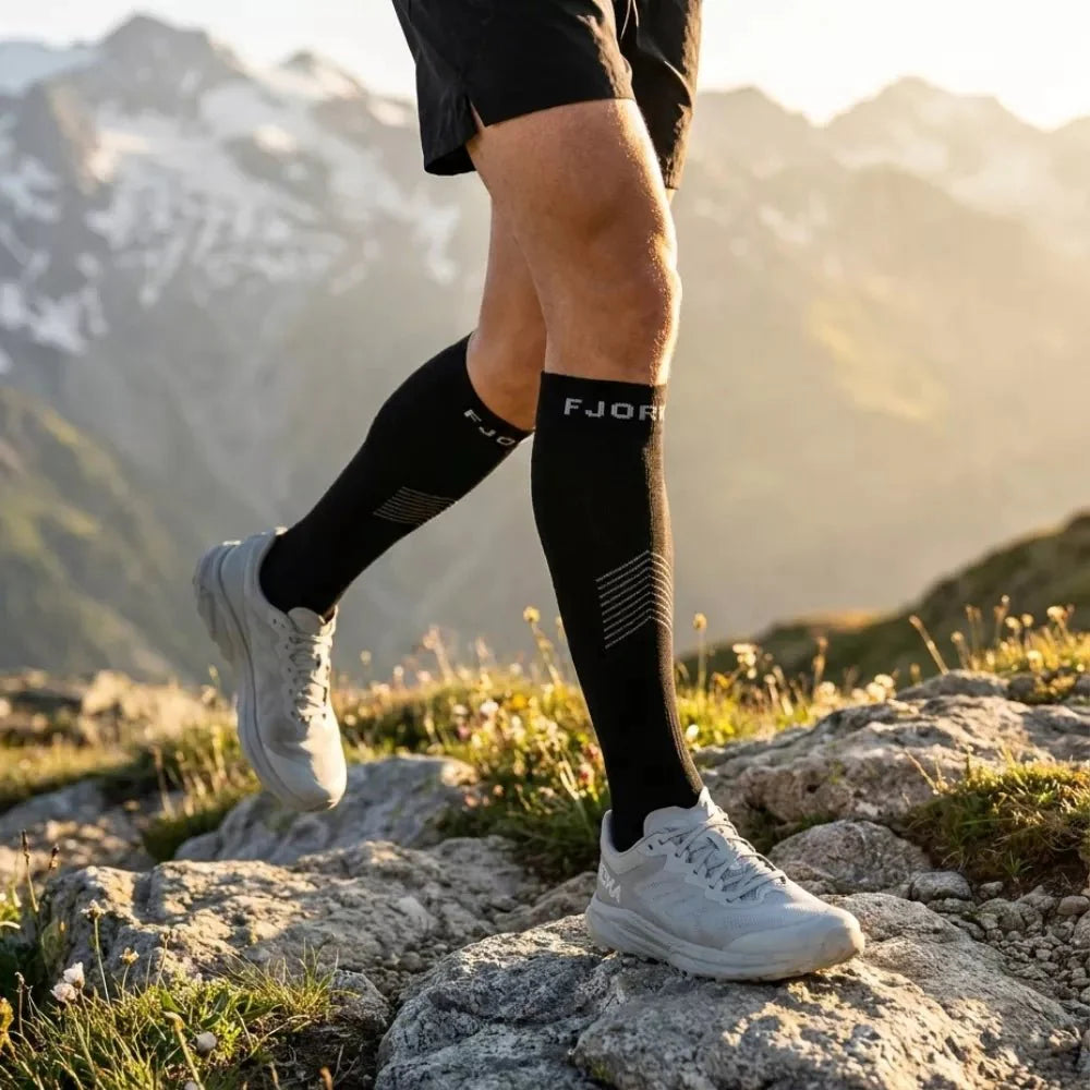 Kompresní ponožky – balení 2 párů, vlna merino, Fjork Merino