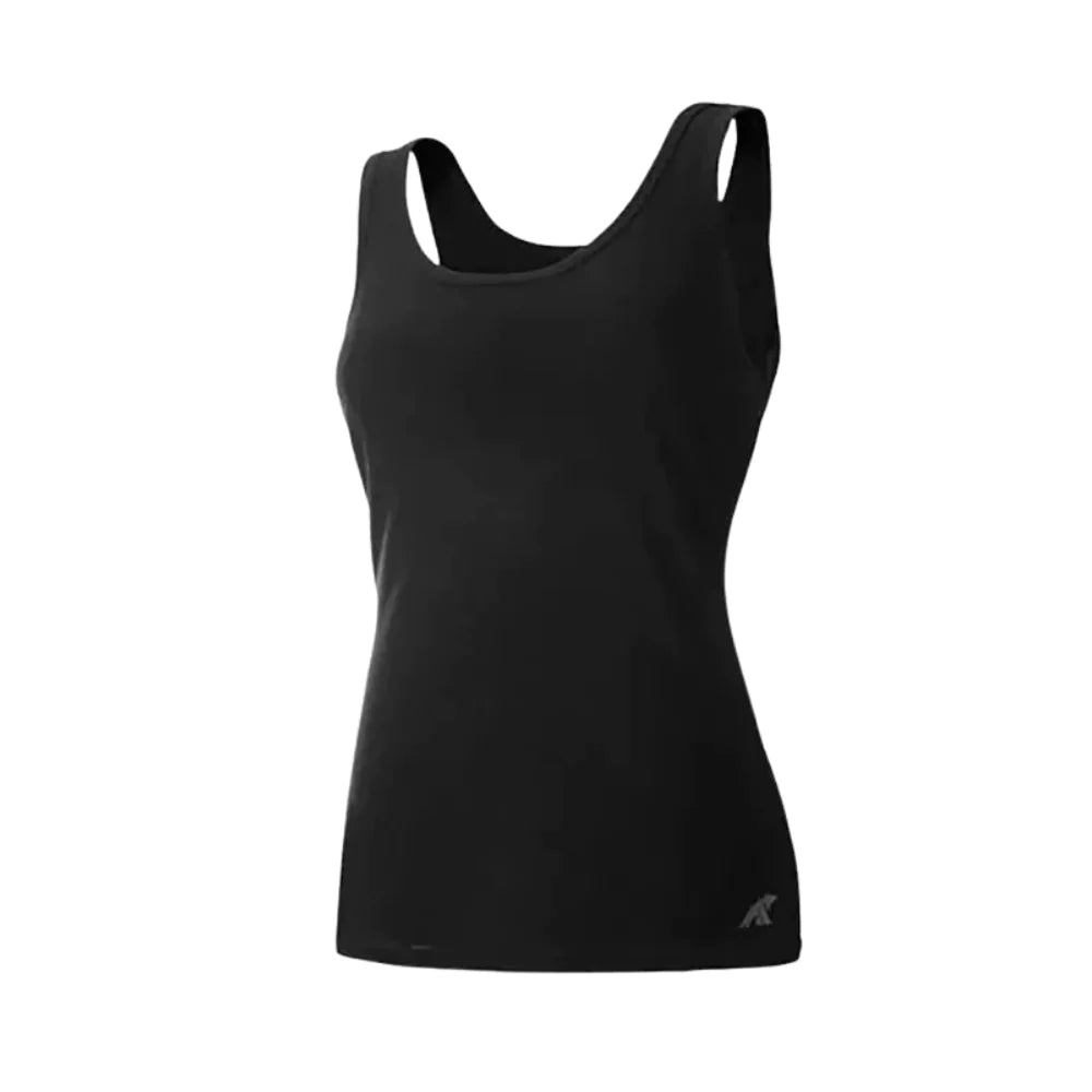 Tílko Tank 140 dámské, barva Black Laax, vlna merino, Fjork Merino