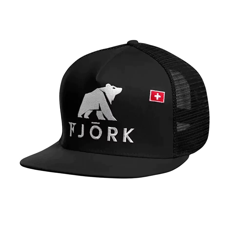 Trucker kšiltovka, barva Black Laax, Fjork Merino