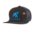 Trucker kšiltovka, barva černá a tyrkysová, Fjork Merino