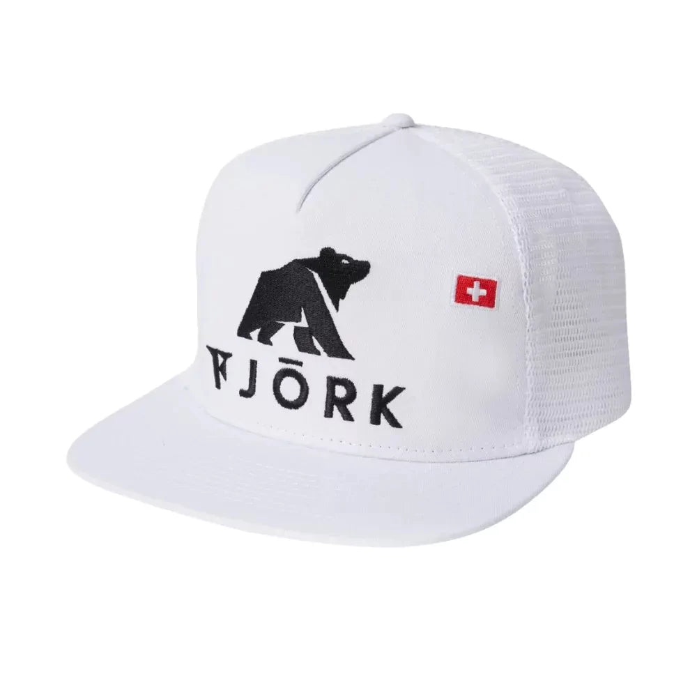Trucker kšiltovka, barva Polar White, Fjork Merino