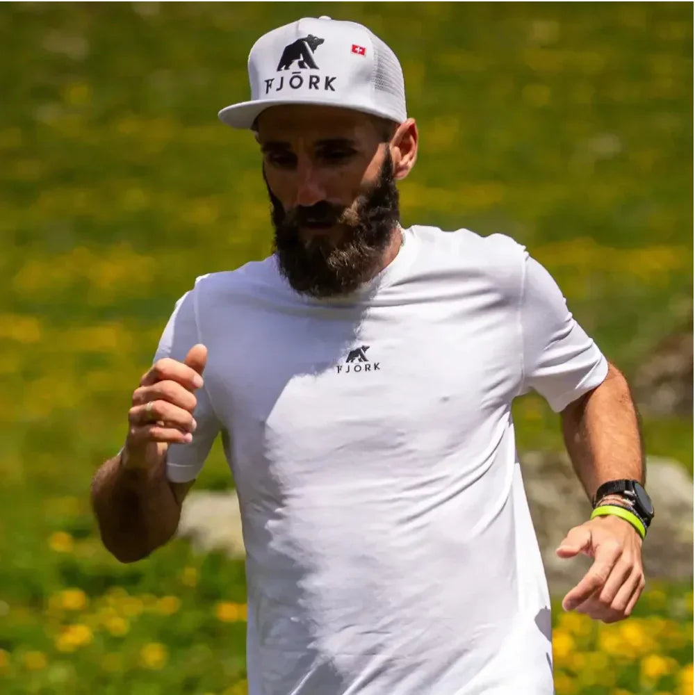 Trucker kšiltovka, barva Polar White, Fjork Merino