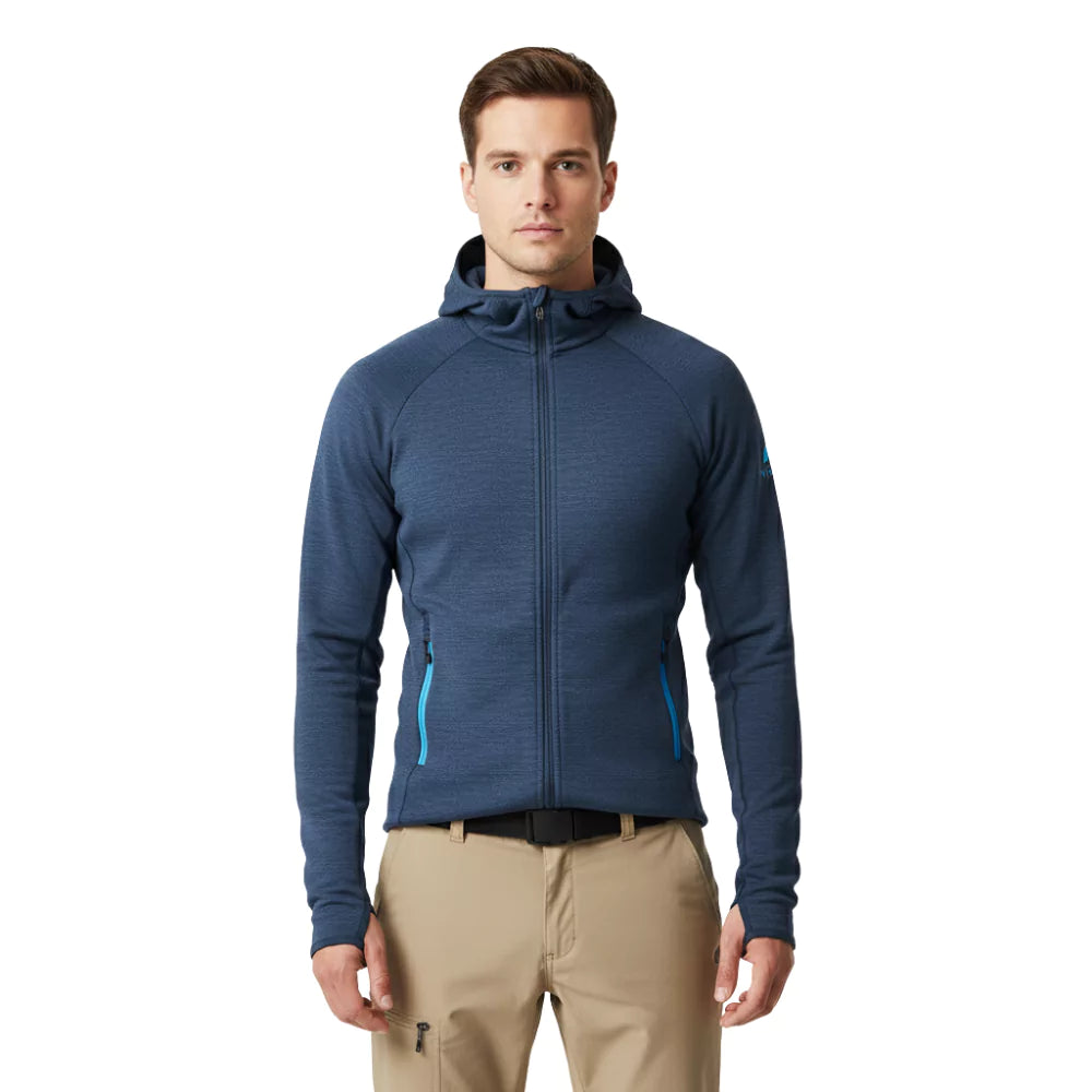 Bunda Ultra 300 pánská, barva Blue St Moritz, vlna merino, Fjork Merino
