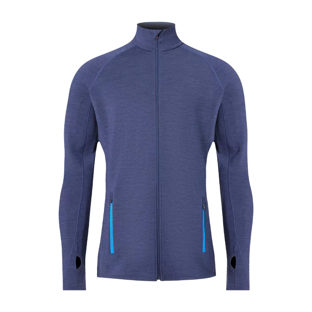 Bunda Ultra 300 pánská (bez kapuce), barva Blue St Moritz, vlna merino, Fjork Merino