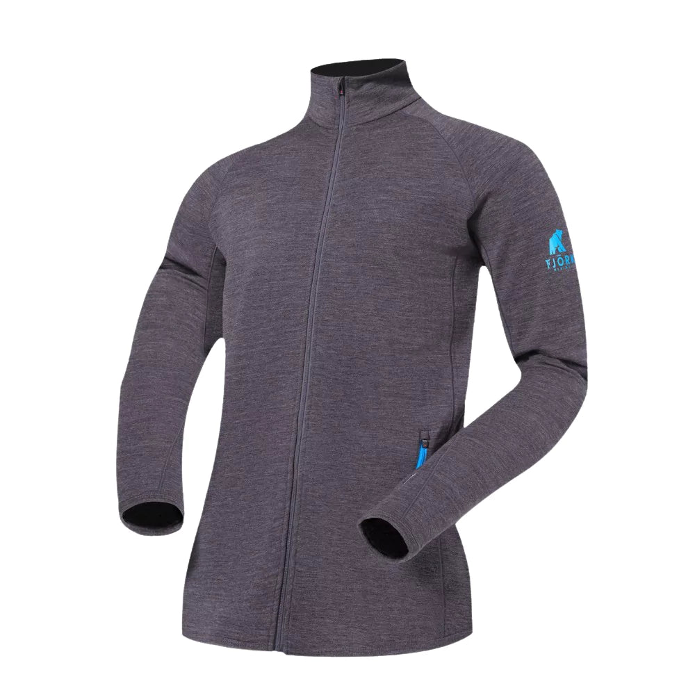 Bunda Ultra 300 pánská (bez kapuce), barva Grey Zinal, vlna merino, Fjork Merino