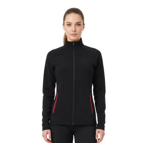 Bunda Ultra 300 dámská (bez kapuce), barva Black Laax, vlna merino, Fjork Merino
