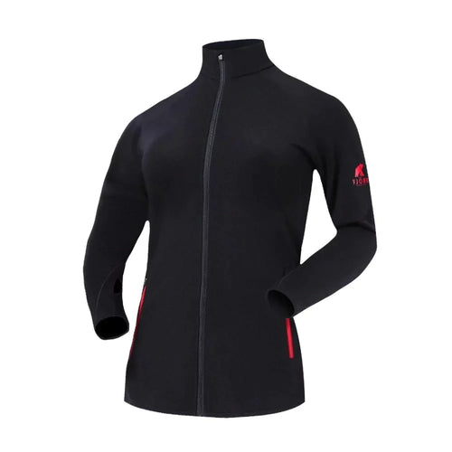 Bunda Ultra 300 dámská (bez kapuce), barva Black Laax, vlna merino, Fjork Merino