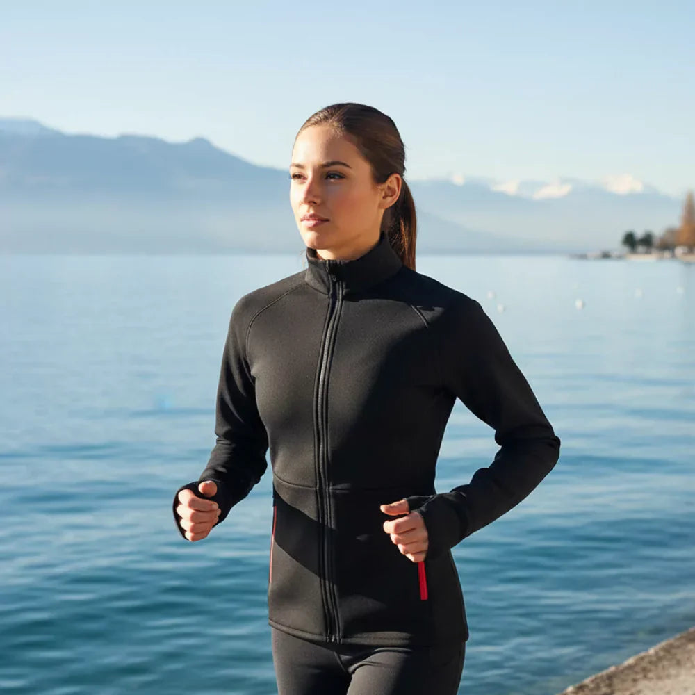 Bunda Ultra 300 dámská (bez kapuce), barva Black Laax, vlna merino, Fjork Merino