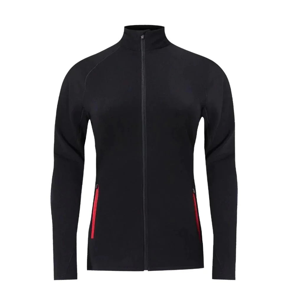 Bunda Ultra 300 dámská (bez kapuce), barva Black Laax, vlna merino, Fjork Merino