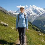 Bunda Ultra 300 dámská (bez kapuce), barva Blue Aletsch, vlna merino, Fjork Merino