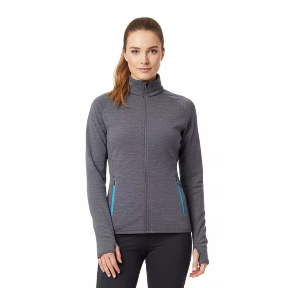 Bunda Ultra 300 dámská (bez kapuce), barva Grey Zinal, vlna merino, Fjork Merino