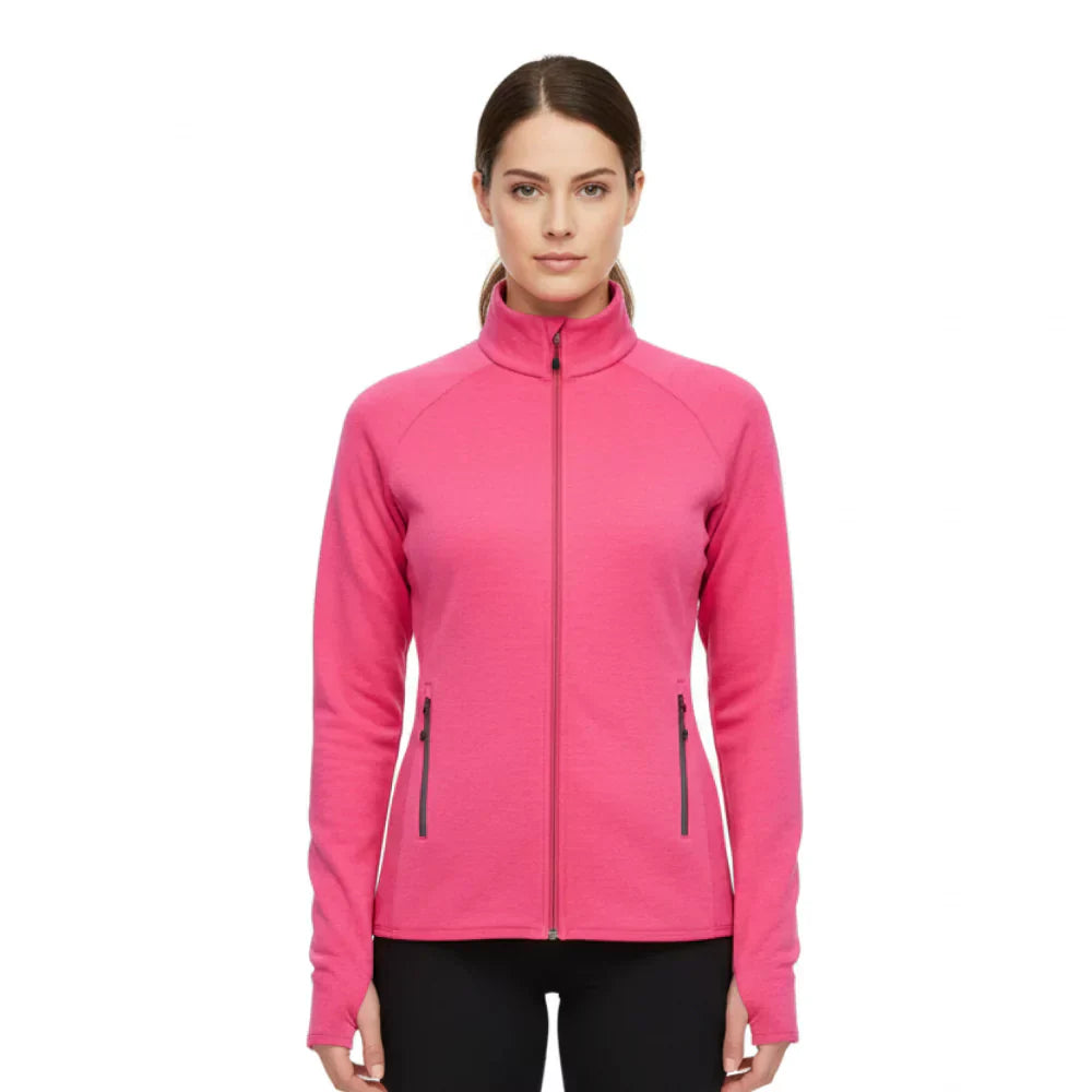 Bunda Ultra 300 dámská (bez kapuce), barva Pink Montana, vlna merino, Fjork Merino