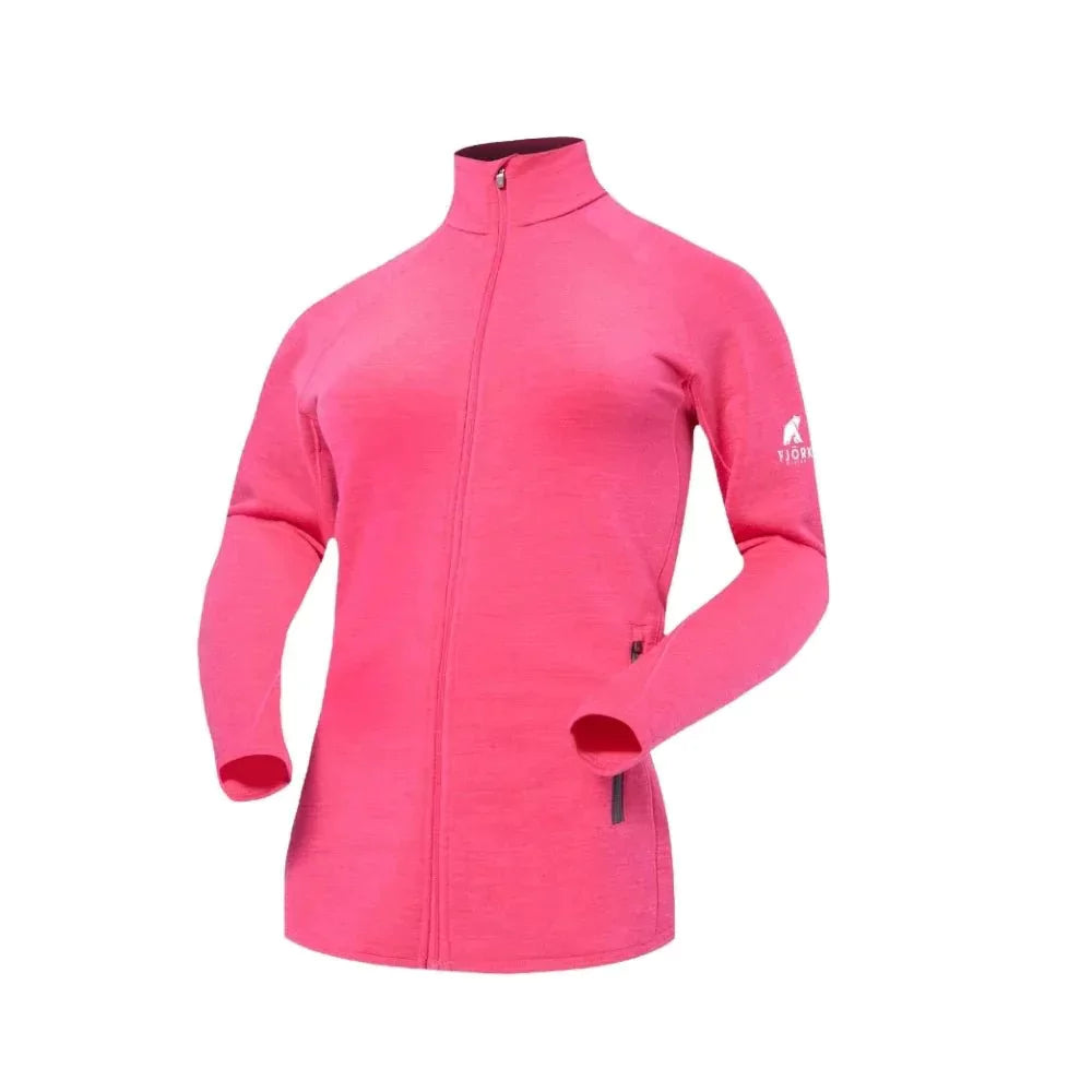 Bunda Ultra 300 dámská (bez kapuce), barva Pink Montana, vlna merino, Fjork Merino