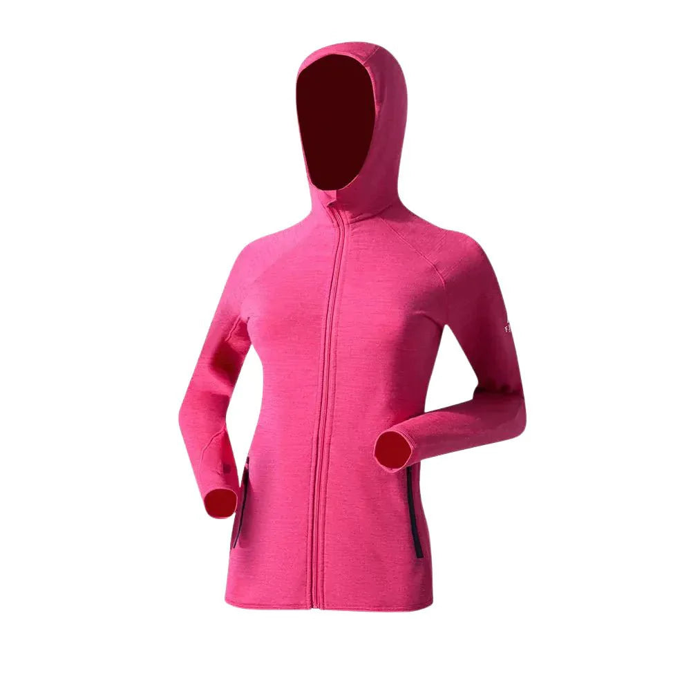 Bunda Ultra 300 dámská, barva Pink Montana, vlna merino, Fjork Merino