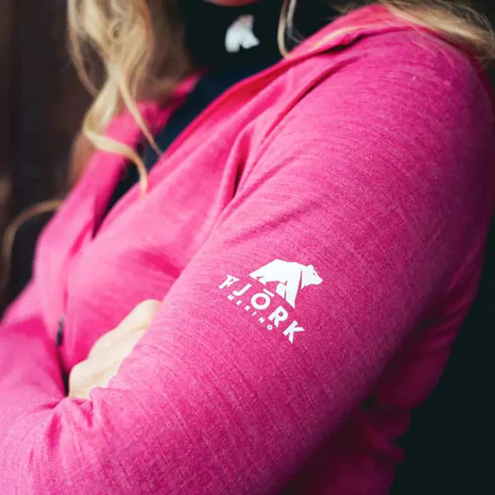 Bunda Ultra 300 dámská, barva Pink Montana, vlna merino, Fjork Merino